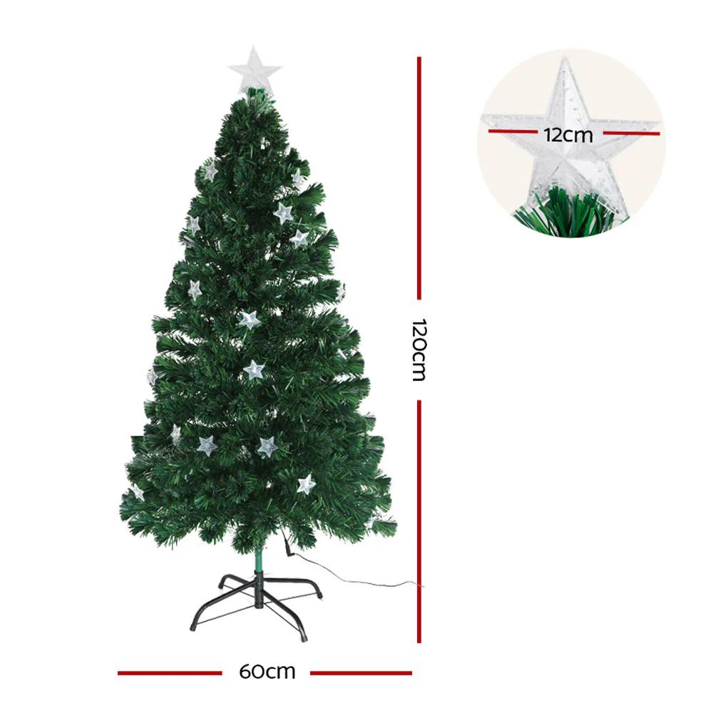 4FT / 1.2M Fibre Optic Christmas Tree – 150 Tips – Pre-lit Multi-Colour Fibre Optic Lights - Image 4