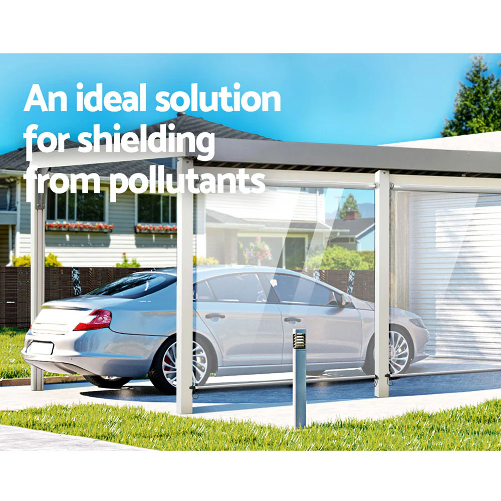 1.2X2.4M Outdoor Blinds Clear Roll Down Awning Retractable Outdoor Blinds Water Wind Proof Transparent - Image 7