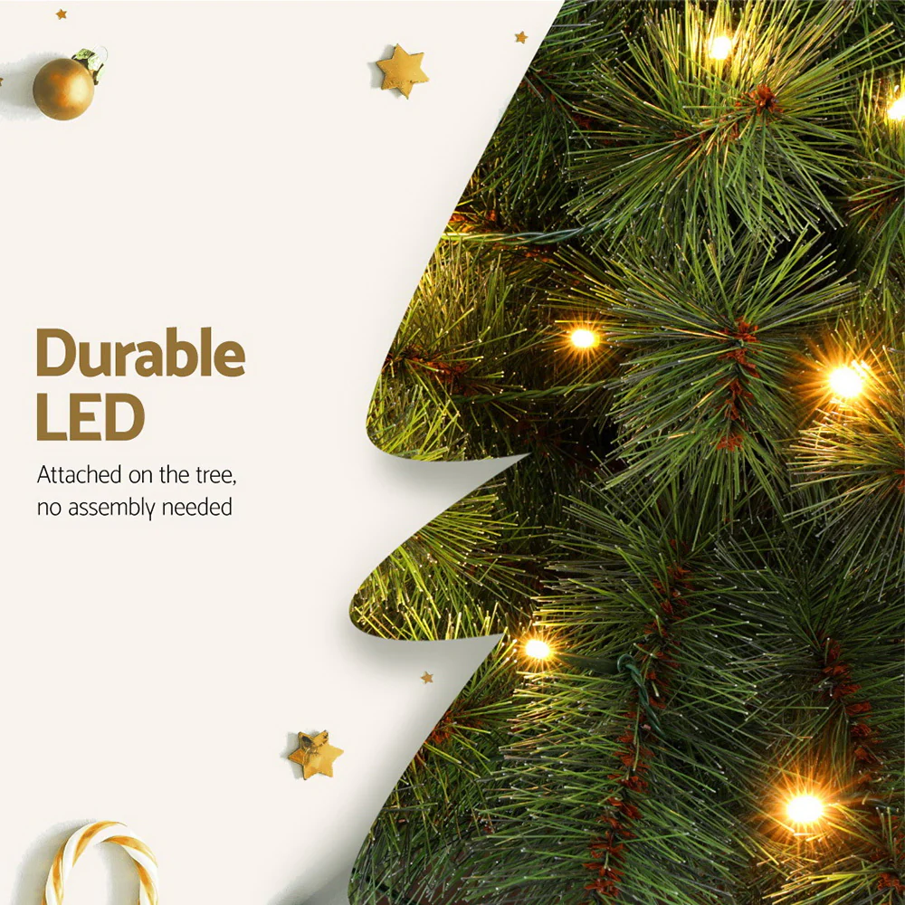 1.5M + 1M LED Palm Christmas Tree Set – 2-in-1 Festive Décor - Image 6