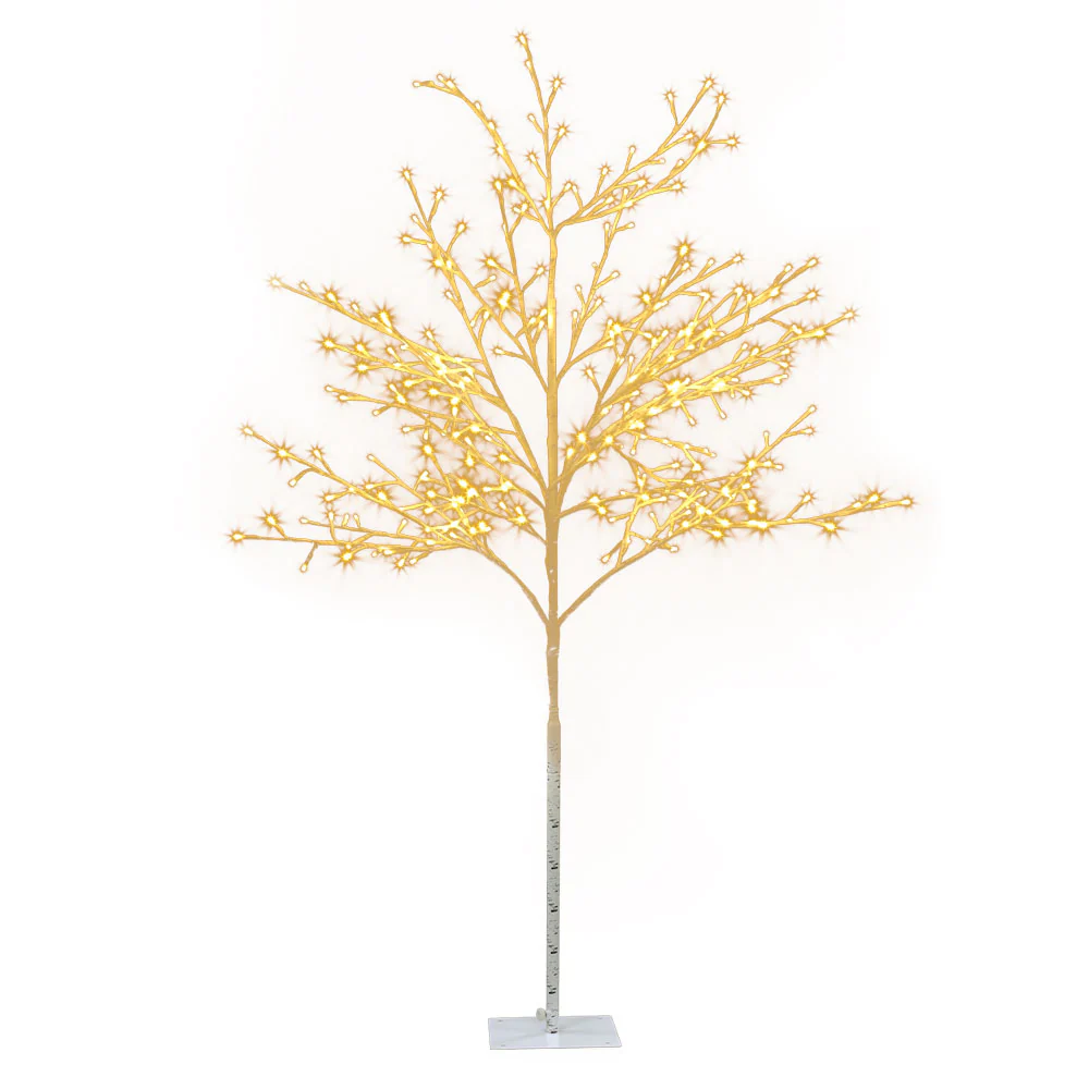 5FT / 1.5M LED Twig Christmas Tree – Pre-lit 304 Warm White LED Lights - Image 4