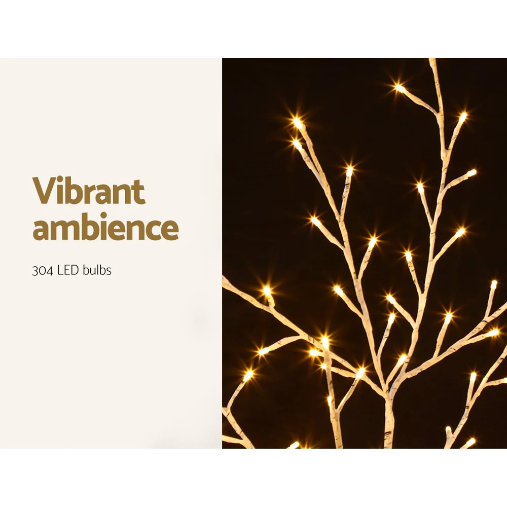 5FT / 1.5M LED Twig Christmas Tree – Pre-lit 304 Warm White LED Lights - Image 7