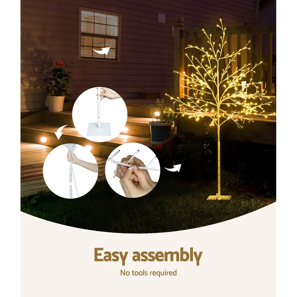 5FT / 1.5M LED Twig Christmas Tree – Pre-lit 304 Warm White LED Lights - Image 8