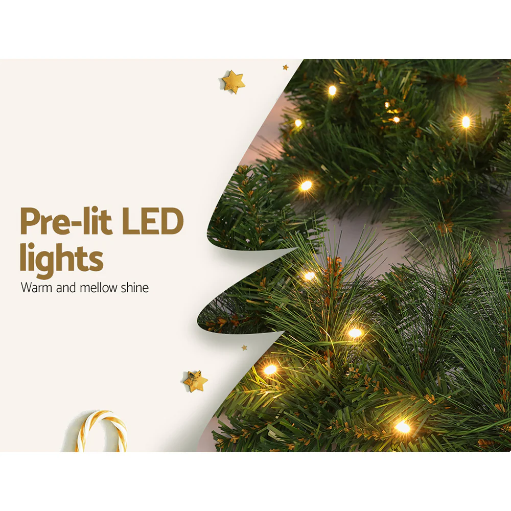 1.8m Christmas Garland with LED Lights – Festive Party Decoration - Image 5