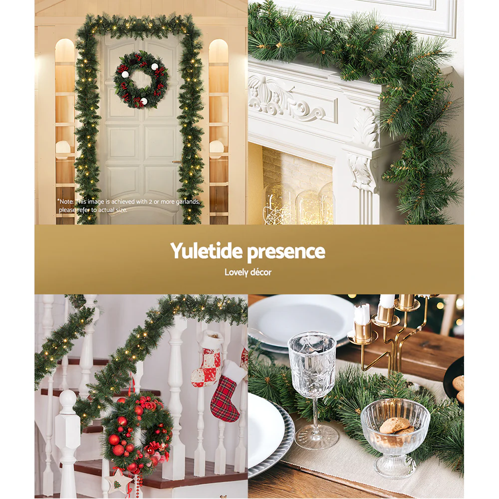 1.8m Christmas Garland with LED Lights – Festive Party Decoration - Image 6