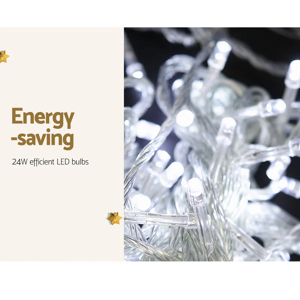100M Christmas Lights String Light 500 LED Cool White - Image 3