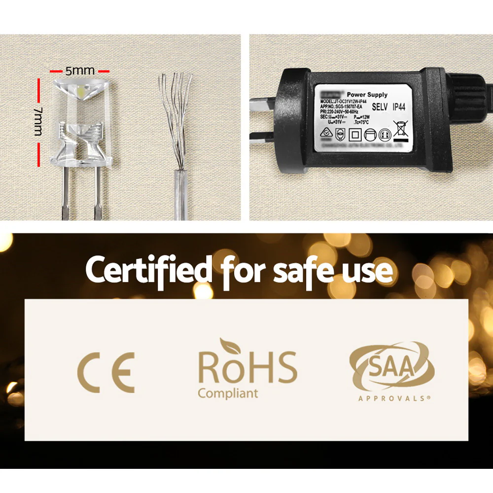 100M Christmas Lights String Light 500 LED Warm White - Image 5