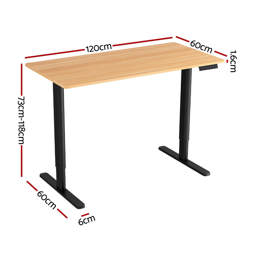 120CM Electric Standing Desk Sit Stand Desks Home Office Computer Desk - Image 2