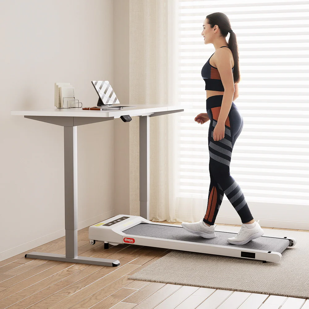 140cm Automatic Standing Desk with 360mm Electric Walking Pad Treadmill - Image 7