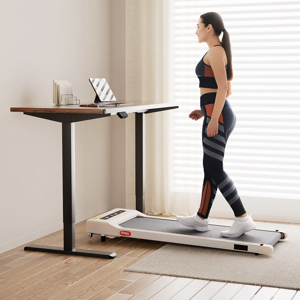 140cm Automatic Standing Desk with 360mm Electric Walking Pad Treadmill - Image 7