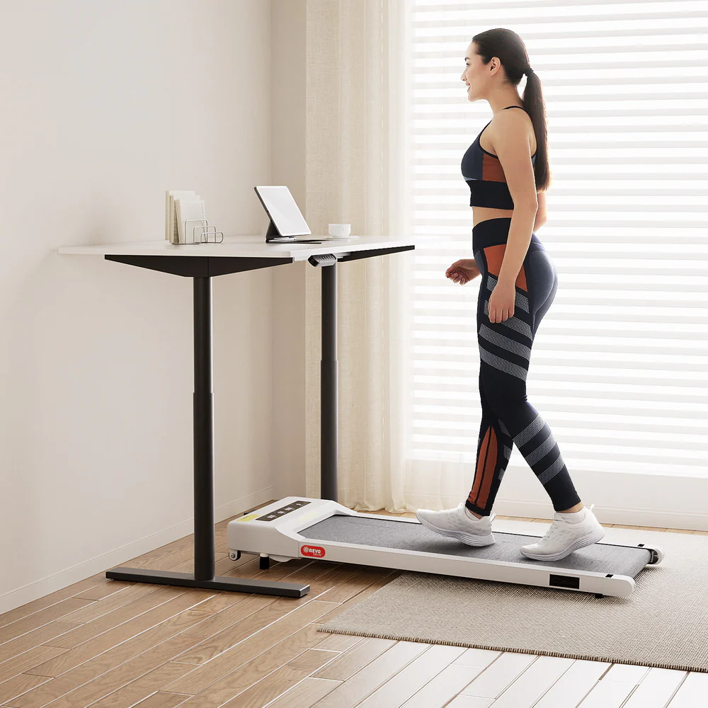 140cm Automatic Standing Desk with 360mm Electric Walking Pad Treadmill - Image 6
