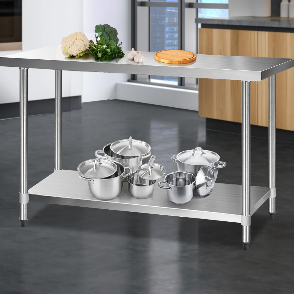1524x610mm Stainless Steel Kitchen Bench 430 - Image 8