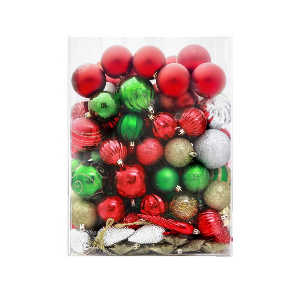 155pcs Christmas Tree Decorations Set Baubles Ornaments Party - Image 3