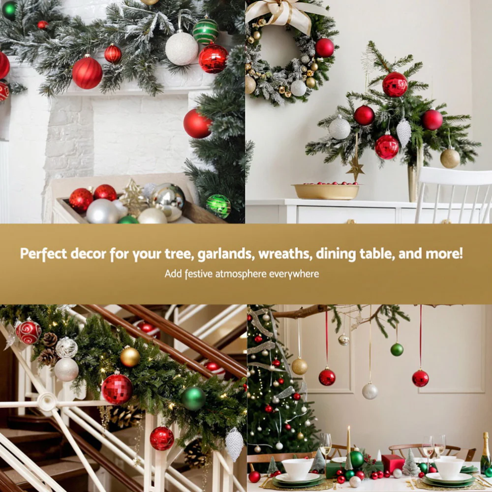 155pcs Christmas Tree Decorations Set Baubles Ornaments Party - Image 6