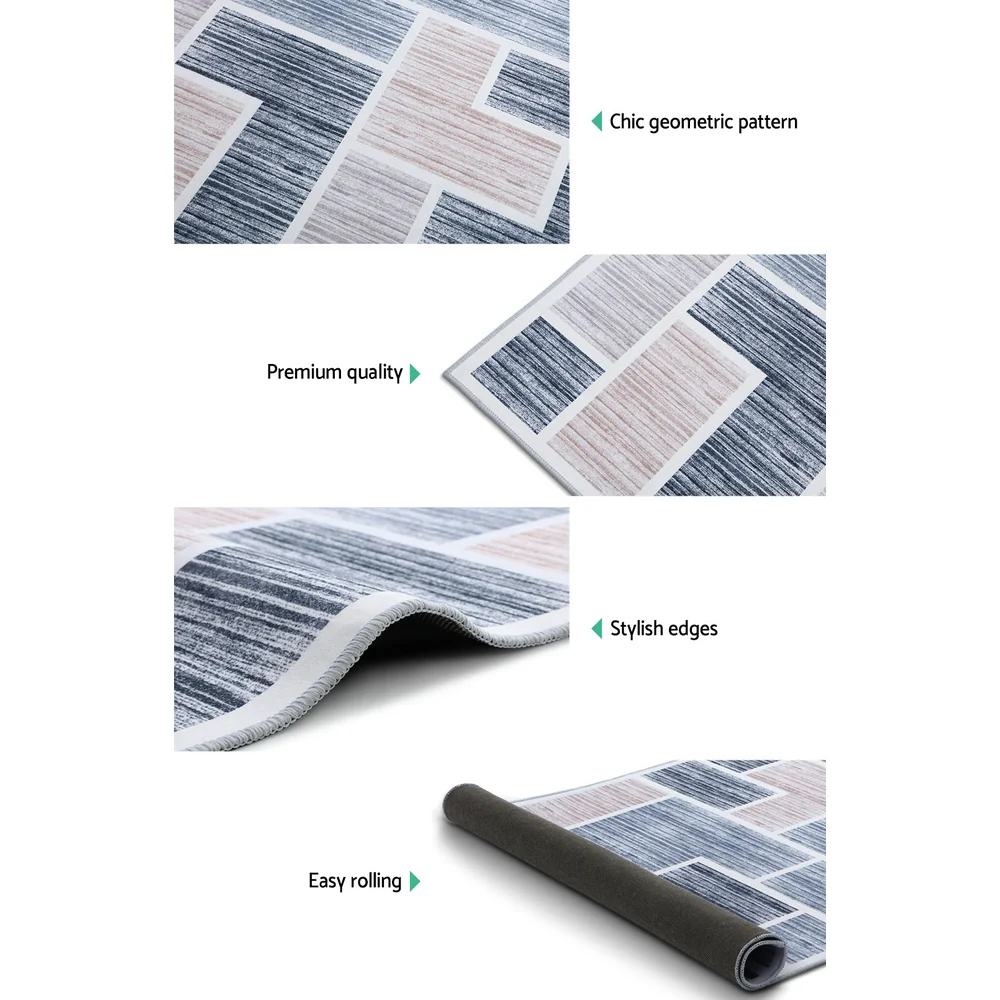 160x230cm Area Rug Large Carpet Soft Short Pile Modern Oblo - Image 4
