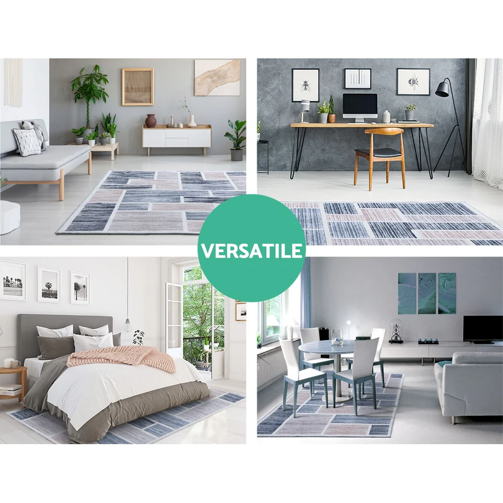 160x230cm Area Rug Large Carpet Soft Short Pile Modern Oblo - Image 6