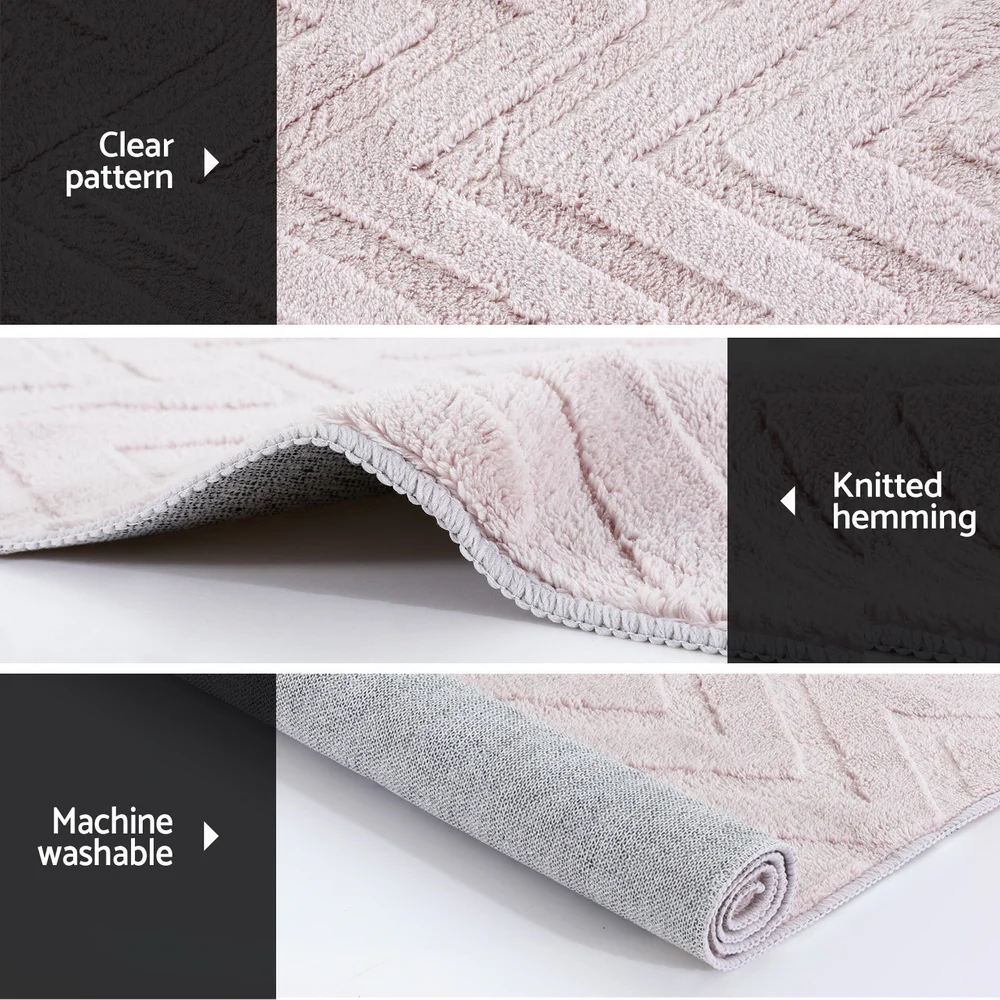 160x230cm Area Rug Washable Mat Large Carpet Microfiber Ripple - Image 6