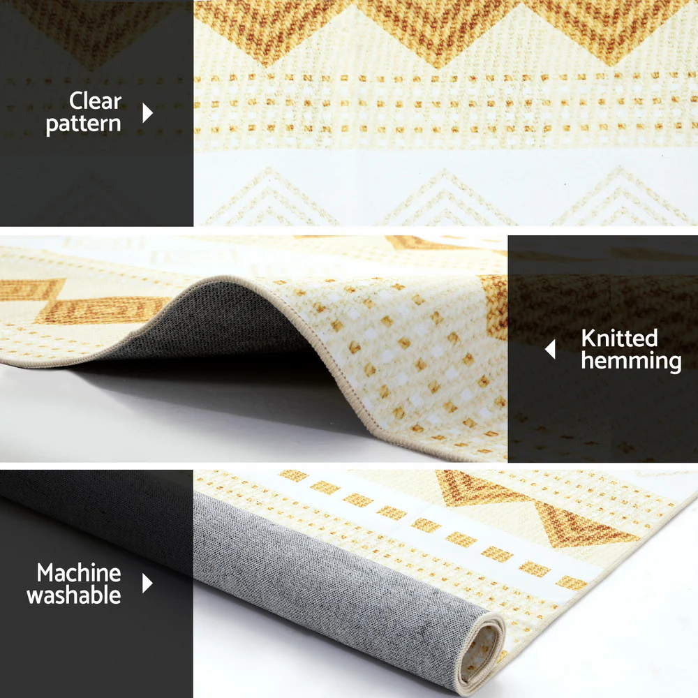 160x230cm Area Rug Washable Mat Large Carpet Soft Short Pile Ella - Image 6