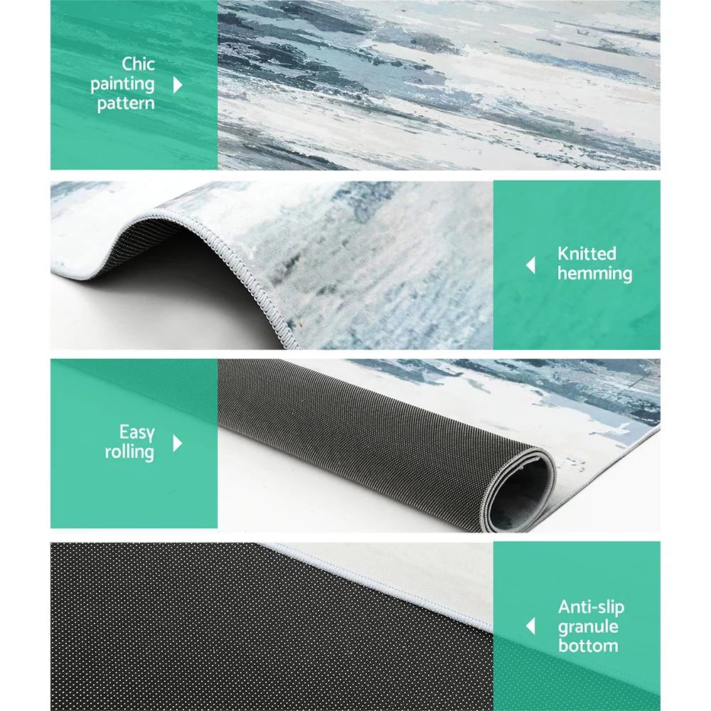 160x230cm Area Rug Washable Mat Large Carpet Soft Short Pile Poca - Image 4