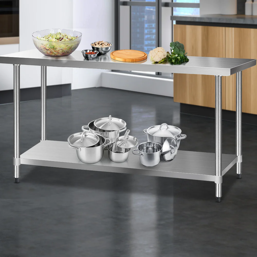 1829x610mm Stainless Steel Kitchen Bench 304 - Image 8