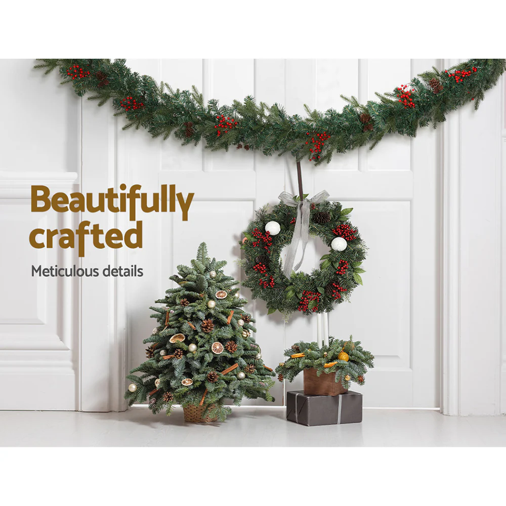 2.4M Christmas Garland with LED Lights – Perfect for Festive Party Décor - Image 8
