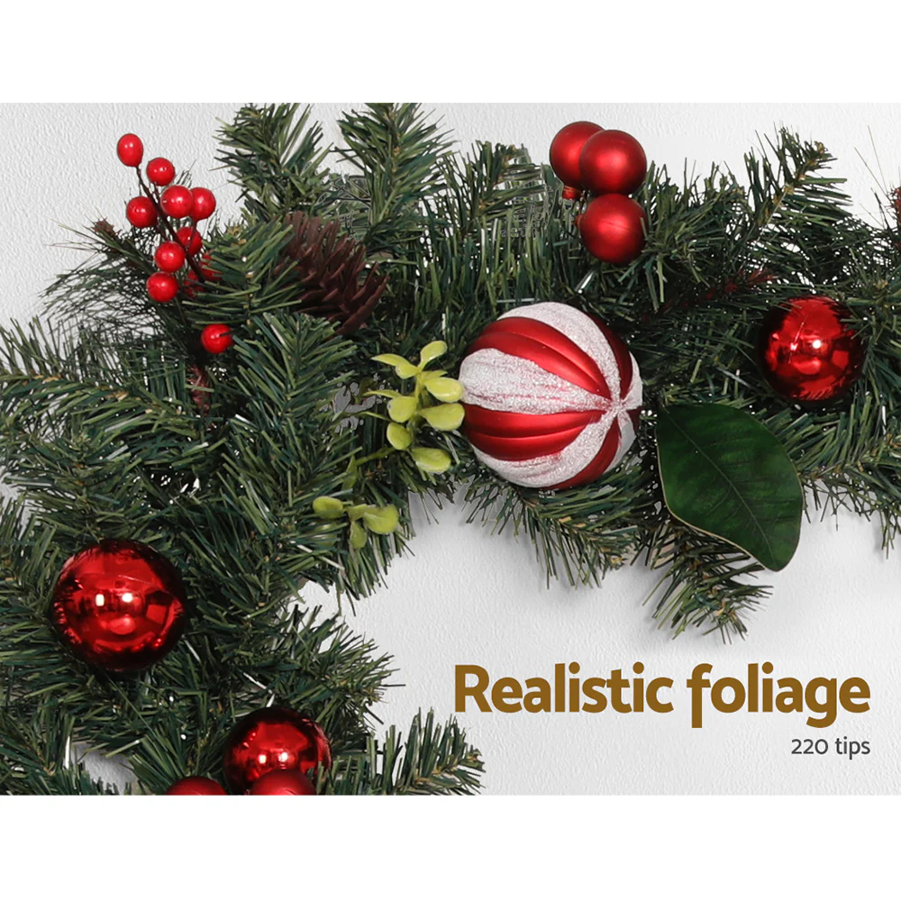 2.7M Christmas Garland with Decorations – Perfect for Festive Décor - Image 7