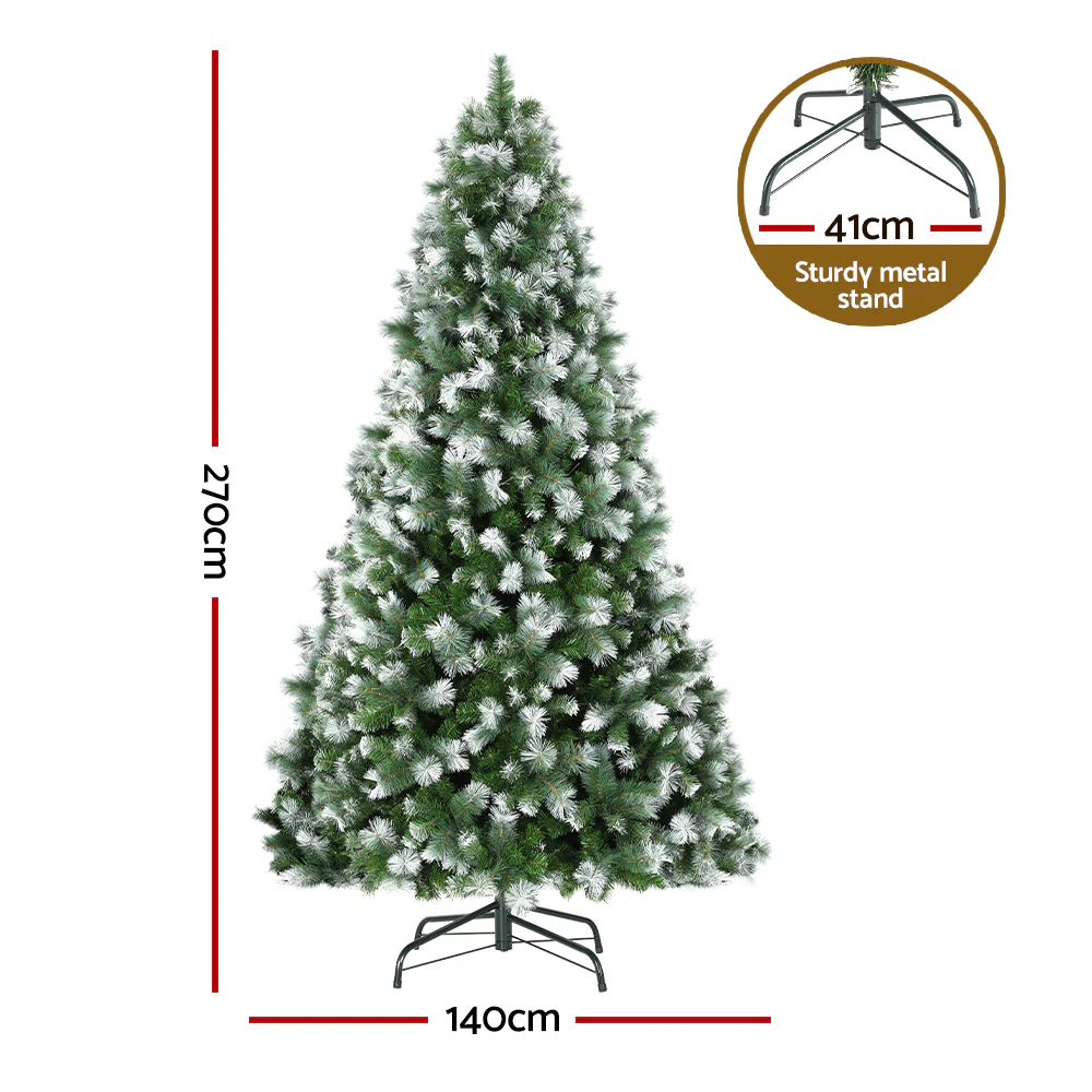 9FT / 2.7M Snowy Pine Needle Christmas Tree – 1765 Tips - Image 3