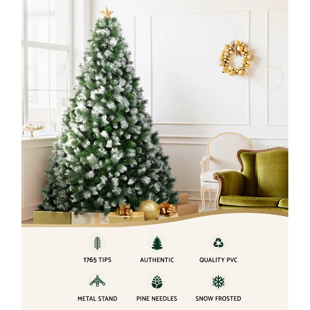9FT / 2.7M Snowy Pine Needle Christmas Tree – 1765 Tips - Image 5
