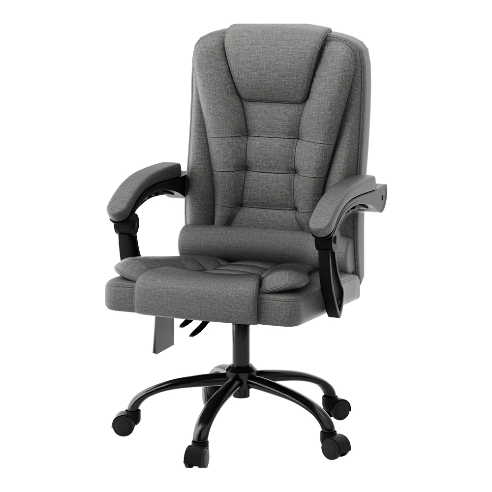 2 Point Massage Office Chair Fabric Grey - Image 7