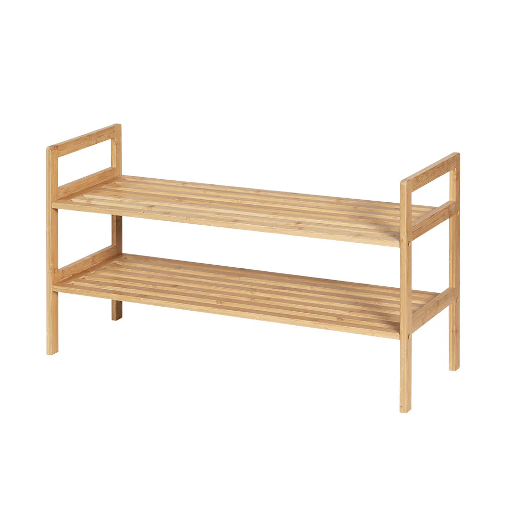 2-Tier Hina Bamboo Shoe Rack – Pine Finish - Image 7