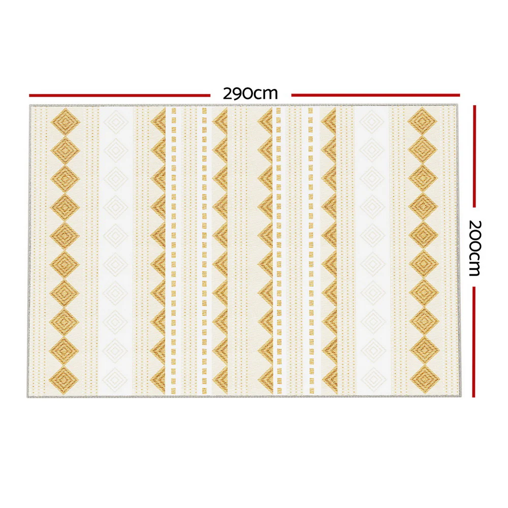 200x290cm Area Rug Washable Mat Large Carpet Soft Short Pile Ella - Image 2