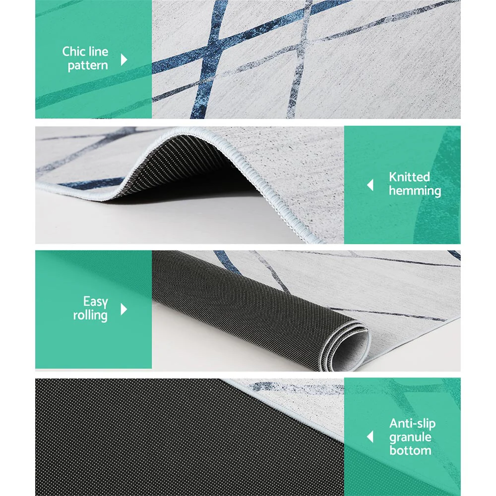 200x290cm Area Rug Washable Mat Large Carpet Soft Short Pile Jaca - Image 3