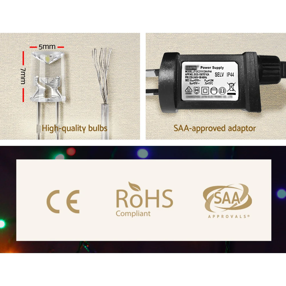 20M Christmas Lights Icicle Light 800 LED Multi-coloured - Image 6
