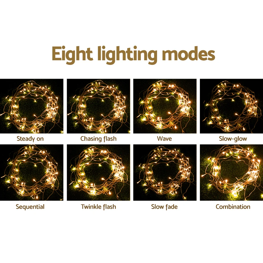 20M Christmas Lights Icicle Light 800 LED Warm White Decor - Image 4