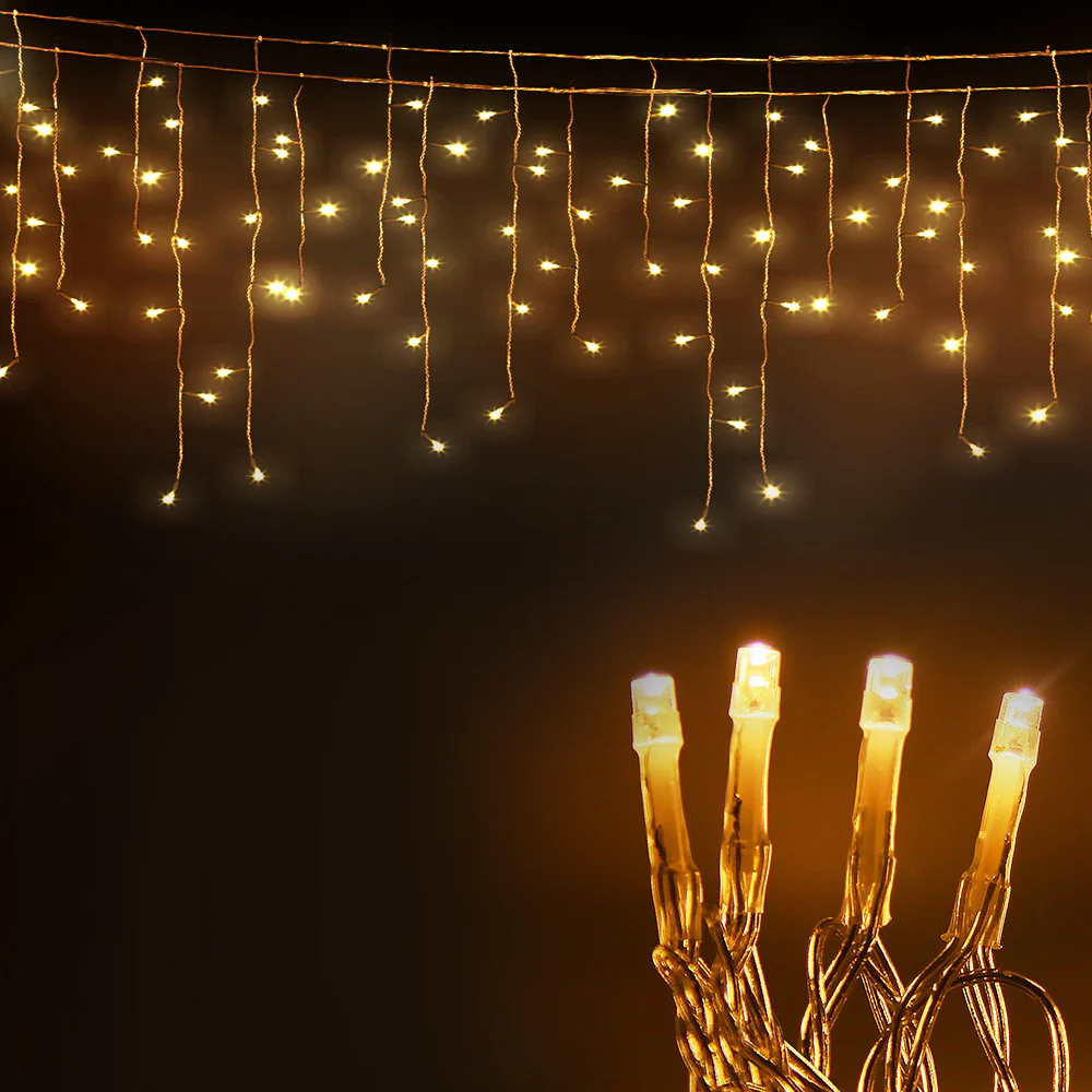 20M Christmas Lights Icicle Light 800 LED Warm White Decor - Image 8