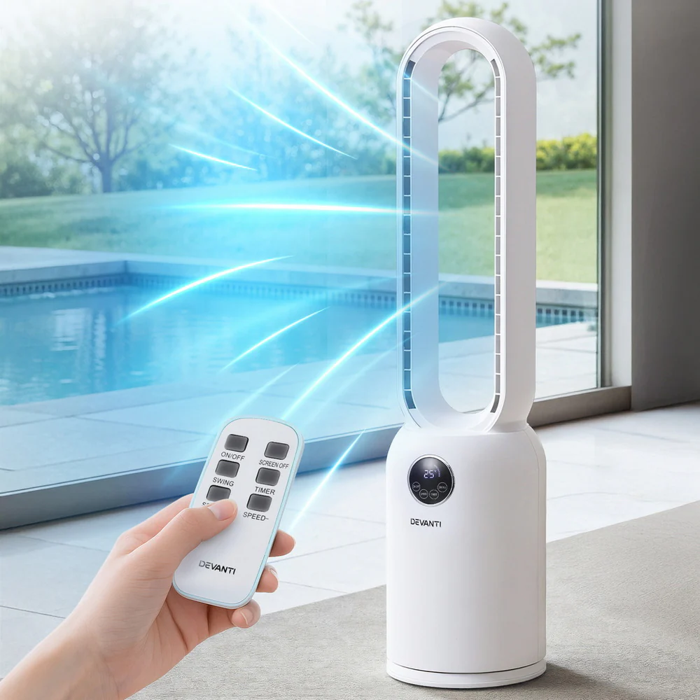 2in1 Bladeless Fan Air Purification W/ Remote 88cm - Image 7