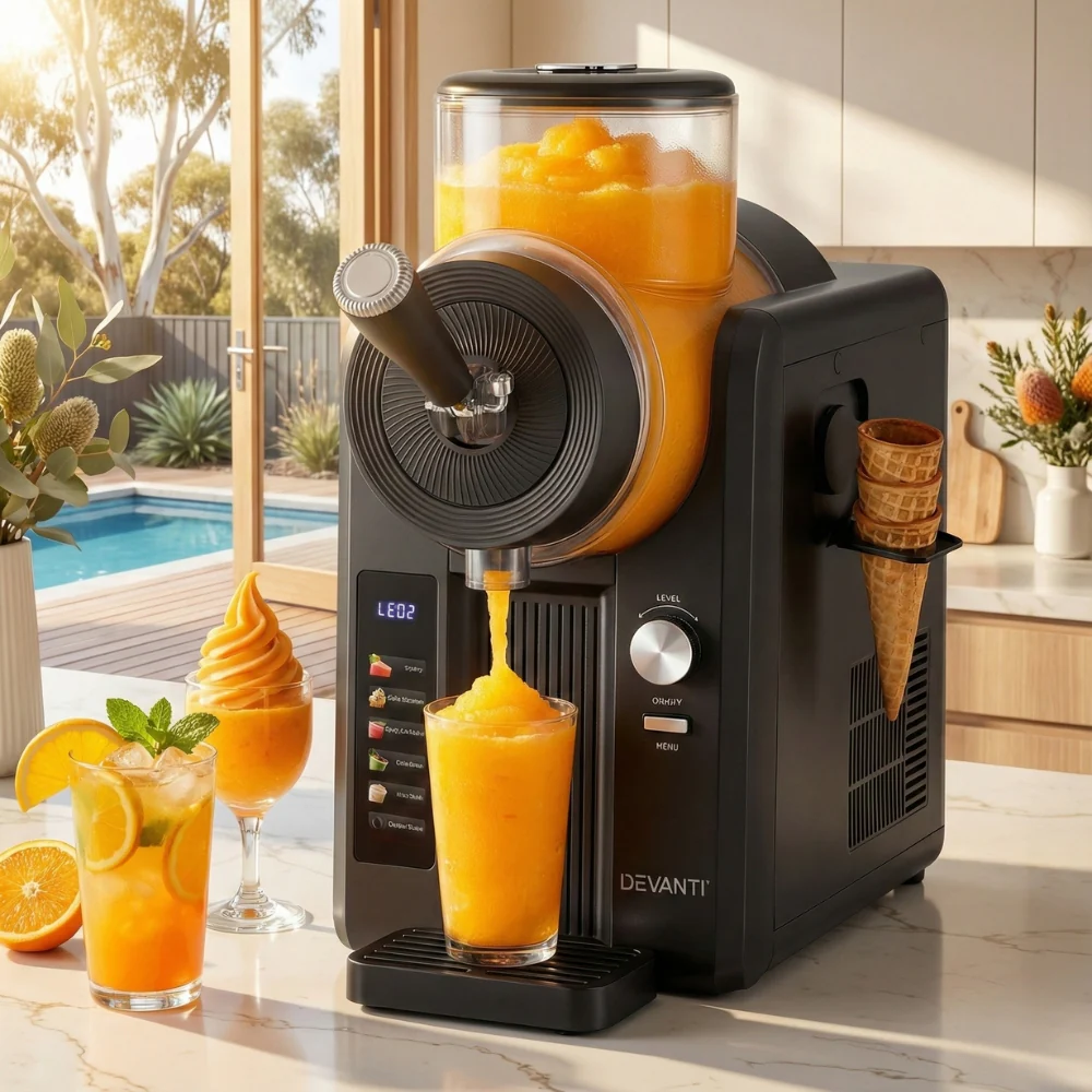 2L Slushie Machine & Ice Cream Maker – Frozen Cocktails, Smoothies & Milkshakes – Black - Image 10