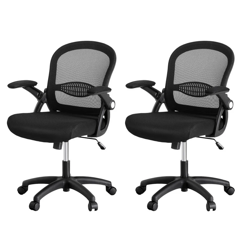 Set of 2 Mesh Office Chair Computer Gaming Desk Chairs Work Study Mid Back