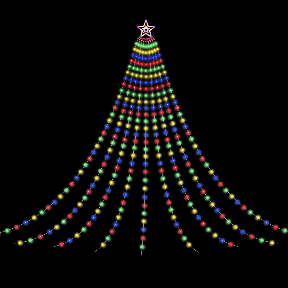 3.8M Christmas Lights Waterfall String Light 340 LED - Image 3