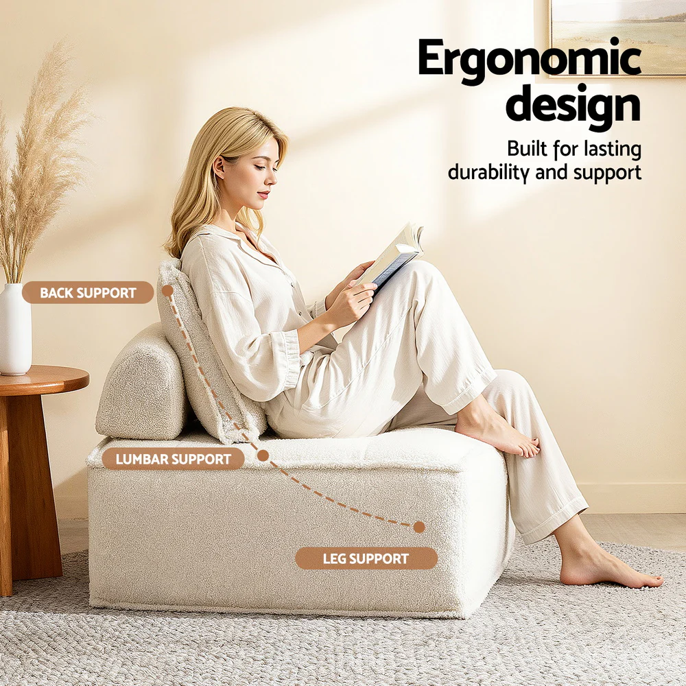 3 Floor Sofa Lounge Chair with Pillow - Image 4