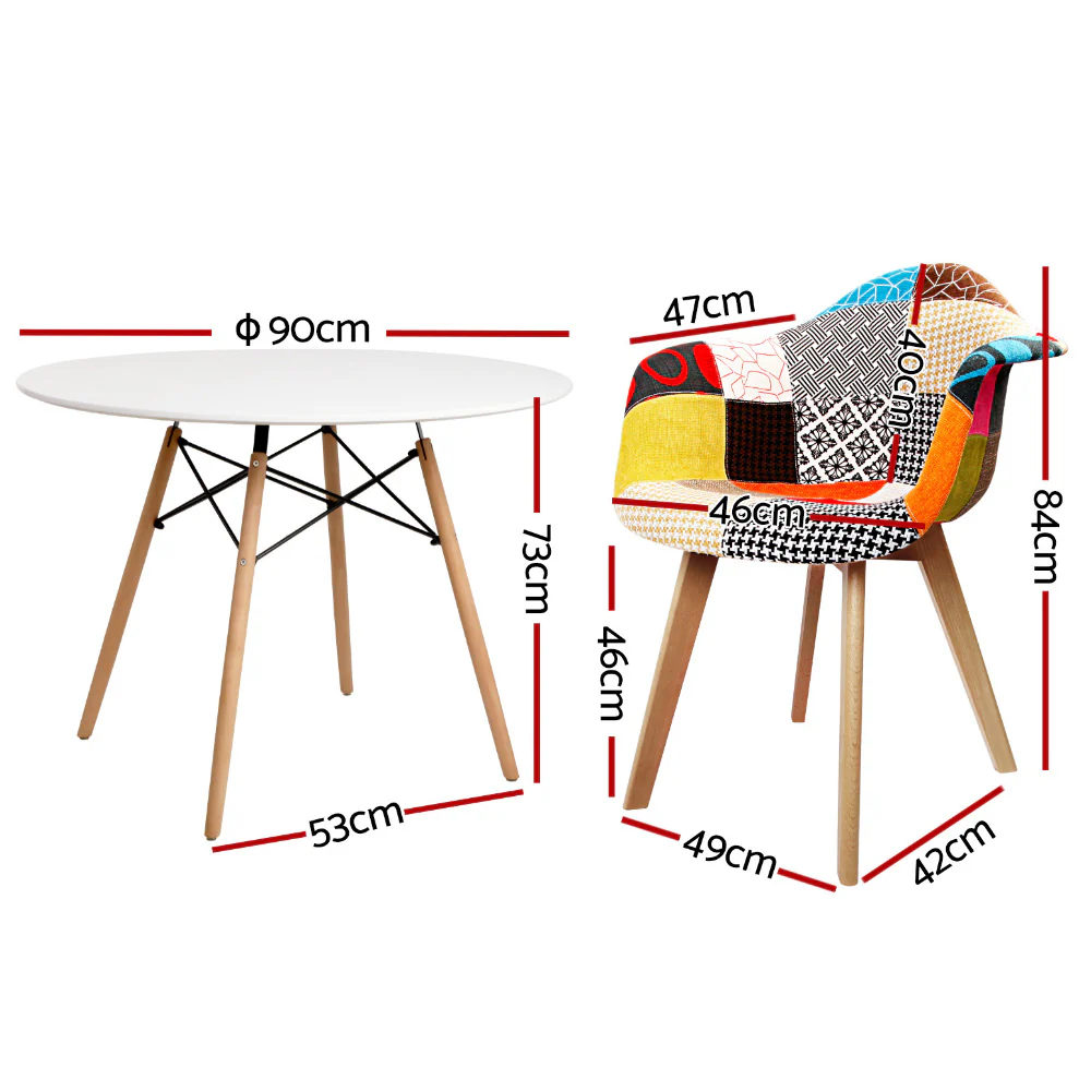 3 Piece Dining Table and Chair Set - Image 2