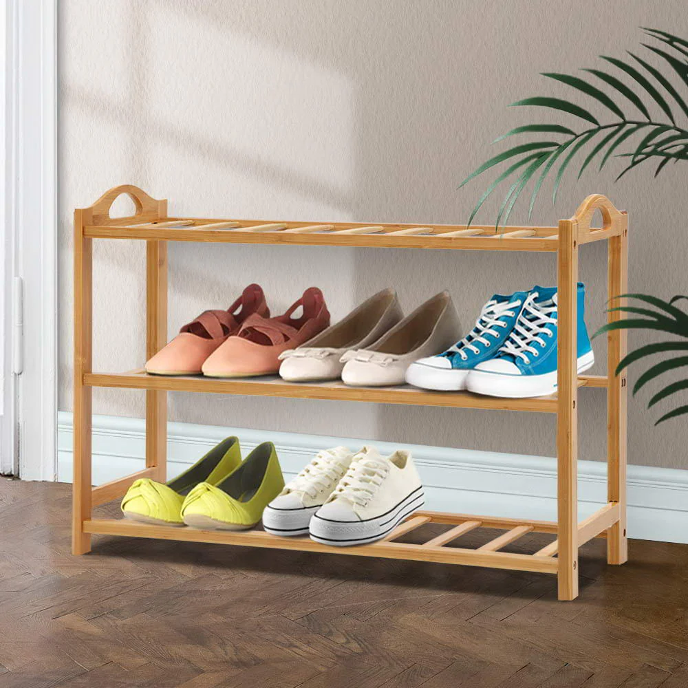 3-Tier Bamboo Shoe Rack – Natural - Image 7