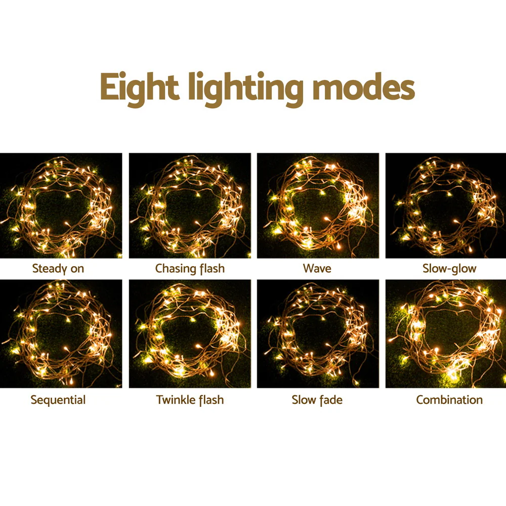 32M Christmas Lights Icicle String Light 960 LED Decor Warm White - Image 6