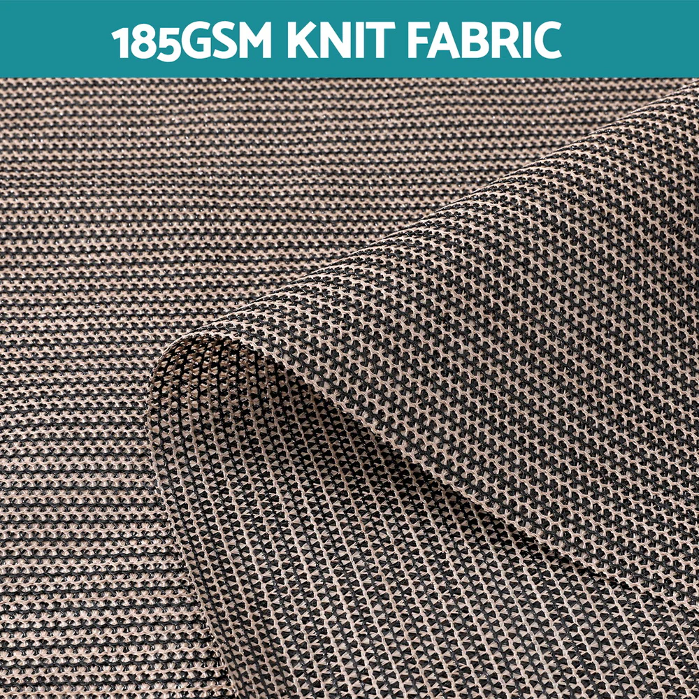 3X2.5M Outdoor Blinds Awning Roll Down Retractable Knit Fabric Outdoor Blinds Window Shade Brown - Image 6