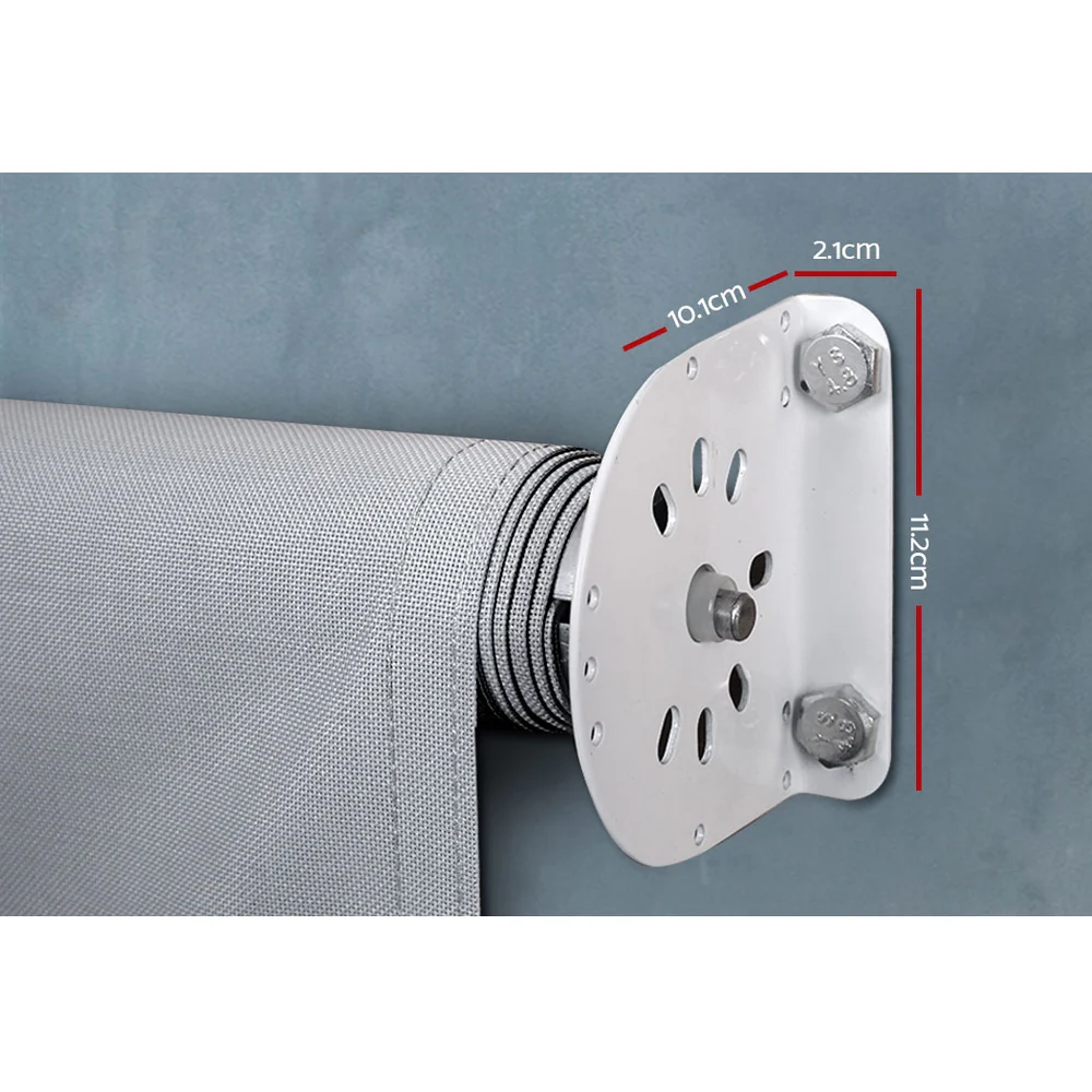 3X2.5M Outdoor Blinds Awning Roll Down Screen Fabric Blinds Outdoor Window Shade Grey - Image 7