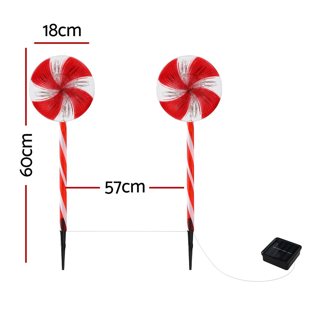 4 PCS Christmas Lights Path Ground Light Garden Decoration 112 LED - Image 2
