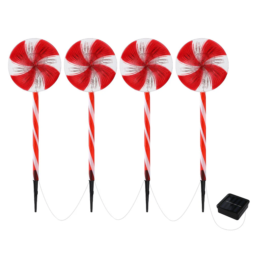 4 PCS Christmas Lights Path Ground Light Garden Decoration 112 LED - Image 3