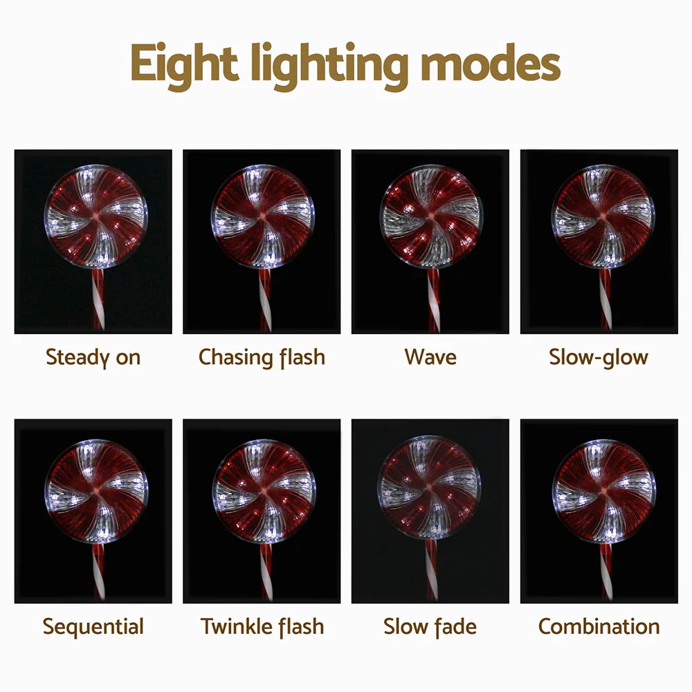 4 PCS Christmas Lights Path Ground Light Garden Decoration 112 LED - Image 6