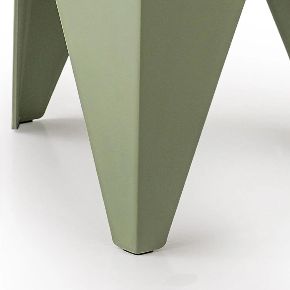 Set of 4 Puzzle Stool Bar Stools Stackable Green - Image 6