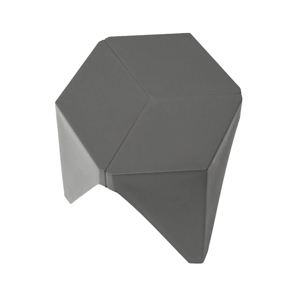 Set of 4 Puzzle Stool Bar Stools Stackable Grey - Image 3