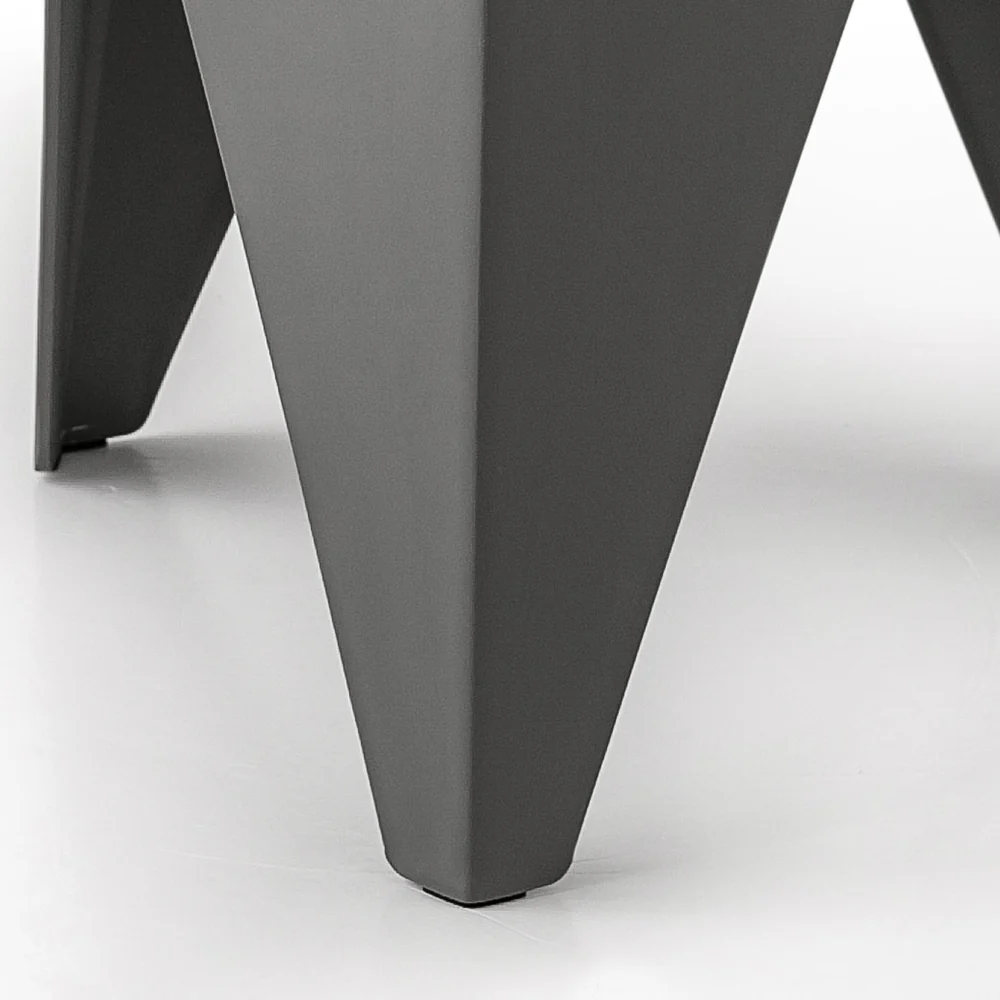 Set of 4 Puzzle Stool Bar Stools Stackable Grey - Image 6